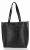 Kožené kabelka shopper bag Vittoria Gotti čierna VG803